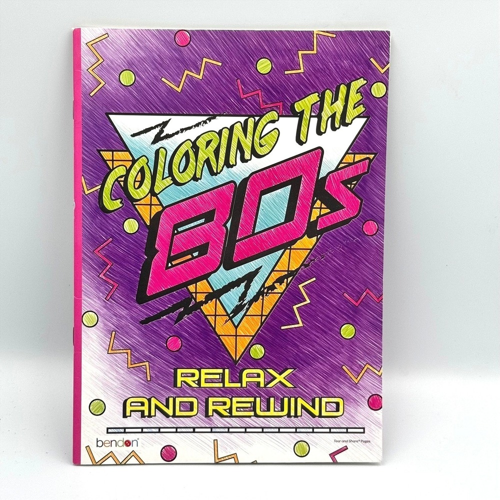 Bendon Coloring the 80s Relax and Rewind Adult Coloring Book